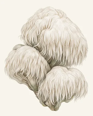Botanical illustration of Lion's Mane