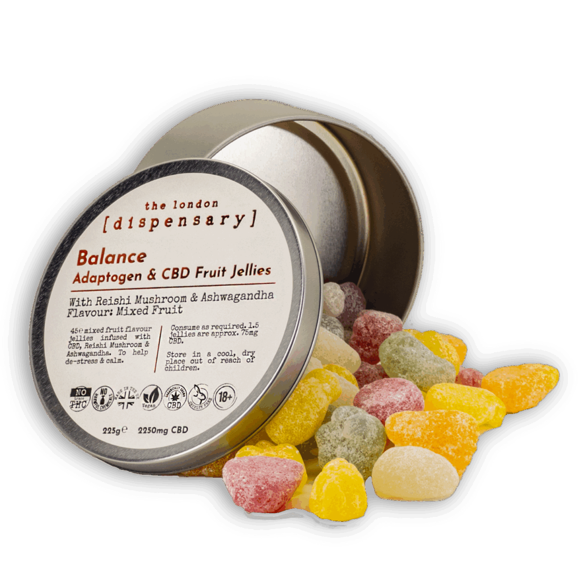 cbd fruit jellies gummies ashwagandha reishi